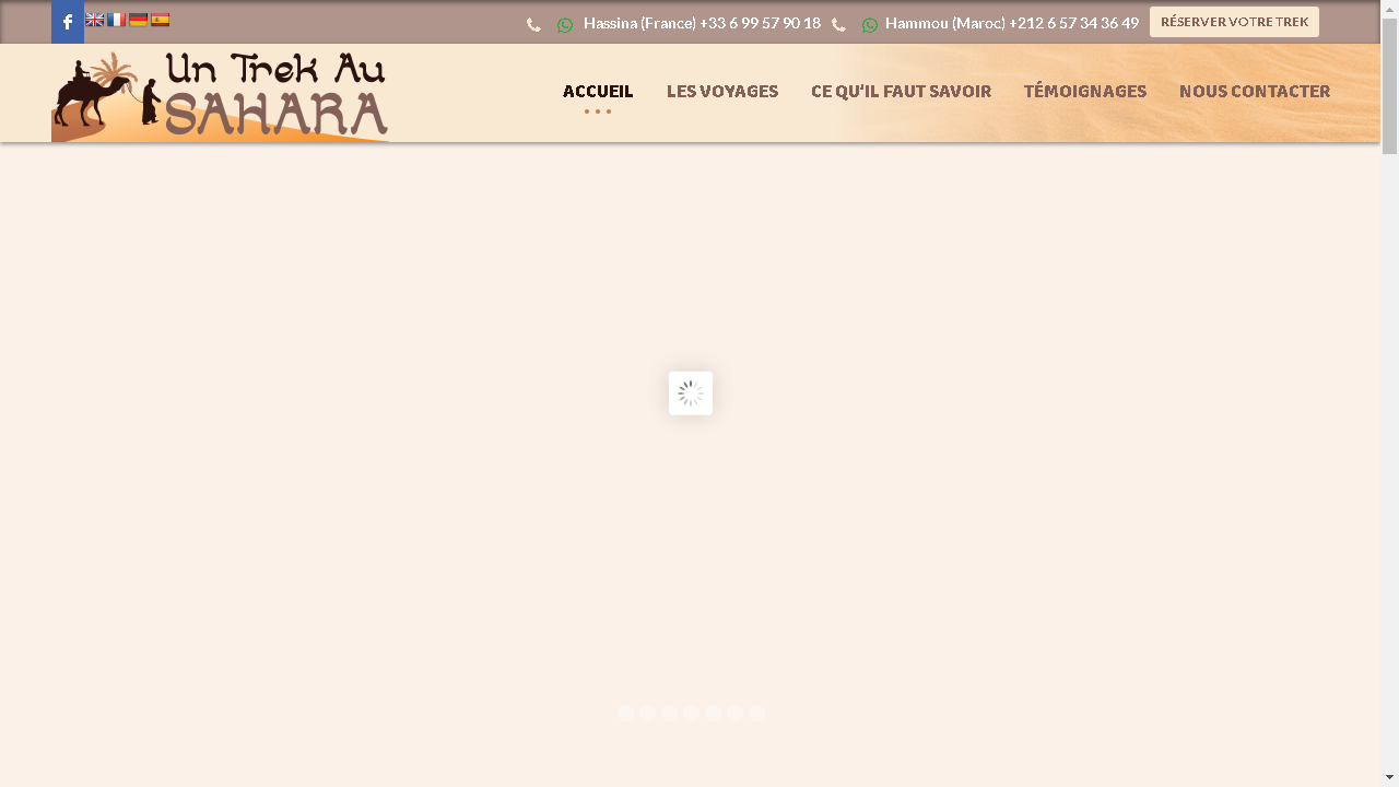 Capture d'écran de https://www.untrekausahara.com/